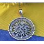 Оберег цветок папоротника Maxi Silver 8564