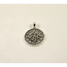Оберег цветок папоротника Maxi Silver 8564