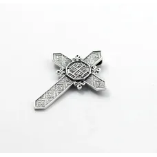 Хрест з оберегами Maxi Silver 7156 5x4 см Сріблястий (87156)