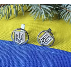 Запонки с гербом Maxi Silver 4252