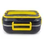 Ланч-бокс с подогревом RIAS SL-E03 1.5L 12V/220V Black-Yellow