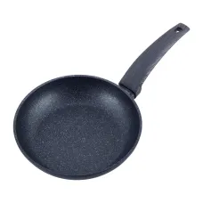 Сковорода з антипригарним покриттям Kamille Black marble 20 см Чорний KM-4121 Сковорода з антипригарним покриттям Kamille Black marble 20 см Чорний KM-4121