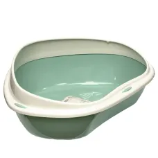 Туалет для котов угловой GeorPlast Shuttle 49x40x17,5 см Зеленый