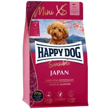 Корм для собак мелких и очень мелких пород Happy Dog мини XS Япония Цыпленок с форелью и водорослями 300 г
