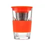 Заварник-стакан с силиконовой защитой и ситечком ZestGlass 415 мл Orange DP83528 Pasabahce