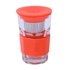 Заварник-стакан с силиконовой защитой и ситечком ZestGlass 415 мл Orange DP83528 Pasabahce