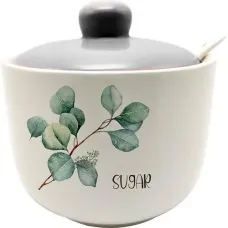 Сахарница с ложкой Verdure delicate керамика DP91066 S&T 520 мл