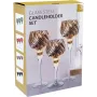 Декоративные стеклянные подсвечники Stylish gold 3 штуки DP96370 BonaDi