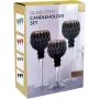 Декоративные стеклянные подсвечники Golden black 3 штуки DP96371 BonaDi