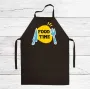 Фартук кухонный с принтом Кавун Food time Время есть 68 см Черный
