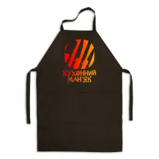 Фартук кухонный с принтом Кавун Кухонный маньяк Kitchen Maniac 68 см Черный
