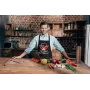 Фартух кухонний з принтом Кавун Моя кухня! Мої правила! 68 см Чорний