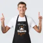 Фартук кухонный с принтом Кавун Папочка Король кухни 68 см Черный