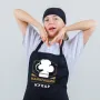 Фартук кухонный с принтом Кавун Лучший повар 68 см Черный