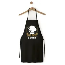 Фартук кухонный с принтом Кавун The Best Cook Лучший повар 68 см Черный