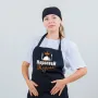 Фартух кухонний з принтом Кавун Матуся Королева кухні 68 см Чорний
