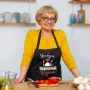 Фартук кухонный с принтом Кавун Бабушка Королева кухни 68 см Черный