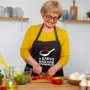 Фартук кухонный с принтом Кавун У бабушки самоесамое вкусное 68 см Черный