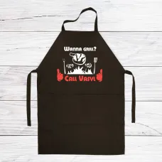 Фартук с принтом Кавун Wanna grill 68 см Черный