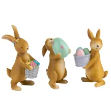 Набор трех декоративных статуэток Easter Bunnies 15х8х6 см Lefard AL219026 Набор трех декоративных статуэток Easter Bunnies 15х8х6 см Lefard AL219026