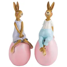 Набір двох декоративних статуеток Easter Bunnies 17х8х7 см Lefard AL219027 Набір двох декоративних статуеток Easter Bunnies 17х8х7 см Lefard AL219027
