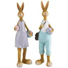 Набір двох декоративних статуеток Easter Bunnies 29х9х7 см Lefard AL219028 Набір двох декоративних статуеток Easter Bunnies 29х9х7 см Lefard AL219028