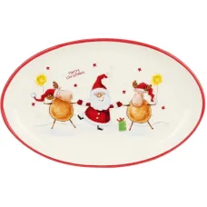 Керамическая тарелка для сервировки Santa 29х18.5 см DP219179 BonaDi