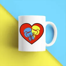 Чашка біла кухоль з принтом Чашка біла кухоль з принтом