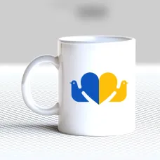 Чашка біла кухоль з принтом Чашка біла кухоль з принтом