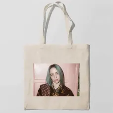 Еко-сумка шоппер з принтом Billie Eilish-Біллі Айліш Кавун Бежевий Еко-сумка шоппер з принтом Billie Eilish-Біллі Айліш Кавун Бежевий