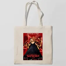 Еко-сумка шоппер з принтом Пригоди Ледючі душу Сабрини - Chilling Adventures of Sabrina Кавун Бежевий Еко-сумка шоппер з принтом Пригоди Ледючі душу Сабрини - Chilling Adventures of Sabrina Кавун Бежевий