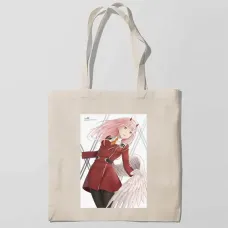 Еко-сумка шоппер з принтом Милий у Франксі Darling in the FranXX 2 Кавун Бежевий Еко-сумка шоппер з принтом Милий у Франксі Darling in the FranXX 2 Кавун Бежевий