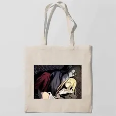 Эко-сумка шоппер с принтом Angels of Death Ангел Кровопролития 3 Кавун Бежевый