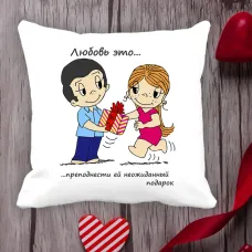 Подушка з принтом Love is Подушка з принтом Love is