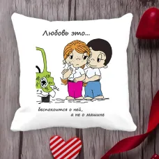 Подушка з принтом Love is Подушка з принтом Love is