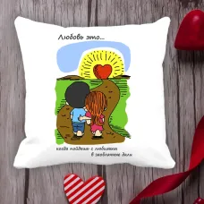 Подушка з принтом Love is Подушка з принтом Love is