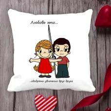 Подушка з принтом Love is Подушка з принтом Love is