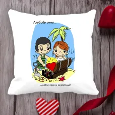Подушка з принтом Love is Подушка з принтом Love is