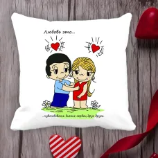 Подушка з принтом Love is Подушка з принтом Love is