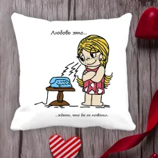 Подушка з принтом Love is Подушка з принтом Love is