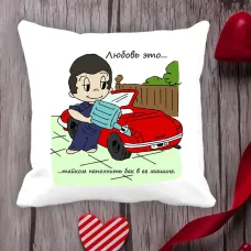 Подушка з принтом Love is Подушка з принтом Love is