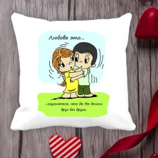 Подушка з принтом Love is Подушка з принтом Love is