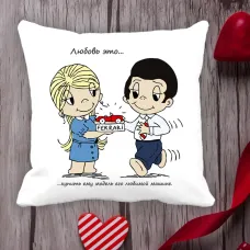 Подушка з принтом Love is Подушка з принтом Love is