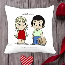 Подушка з принтом Love is Подушка з принтом Love is
