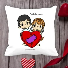 Подушка з принтом Love is Подушка з принтом Love is