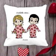 Подушка з принтом Love is Подушка з принтом Love is