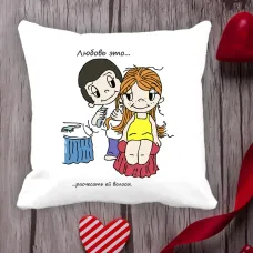 Подушка з принтом Love is 