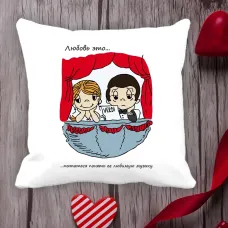 Подушка з принтом Love is Подушка з принтом Love is