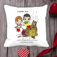 Подушка з принтом Love is Подушка з принтом Love is