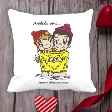 Подушка з принтом Love is Подушка з принтом Love is